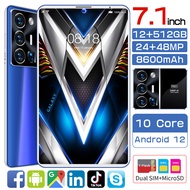 Mini Tablet X70 PC Qualcomm 10 Core Notebook 8600mAh Android 12 7.1 Inch Dual SIM Laptop 12GB 512GB 