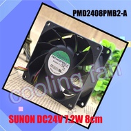 SUNON PMD2408PMB2-A DC24V 7.2W 8cm 8038 Inverter Gale Cooling Fan