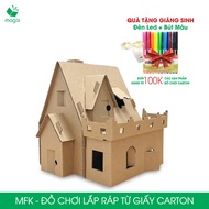 MFK07G - 17x17x18 cm - House model assembled from high-quality cardboard, creative mini cardboard ho