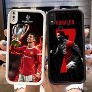 DK-85 FC Ronaldo inverted HOOK Silicone Casing black and white for Samsung A21S A10 A20S A20 A11 A30