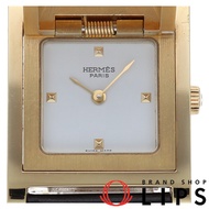 นาฬิกาผู้หญิง Hermes รุ่น Medor ME1.201 พร้อมกล่องและใบรับประกัน วัสดุ GP/หนัง สภาพสวยเยี่ยม 【มือสอง