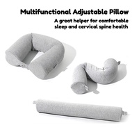 360° Adjustable Memory Foam Travel Pillow,U Shape Neck Support Pillows for Flight Car Travel Office 