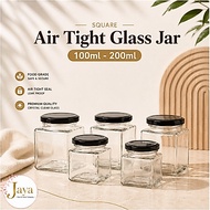100ml 150ml 200ml Square Air Tight Glass Bottle, Mini Glass Bottle, Honey Bottle, Bird's Nest Glass 