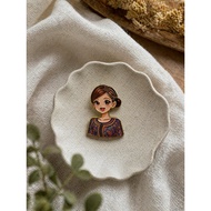 Singapore Airlines SQ/SIA Cabin Crew Kebaya Inspired Enamel Pin