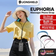 (MY) LionShield Euphoria Phone Strap Massager, 3 In 1 Adjustable Lanyard with 100W PD C to C Fast Ch