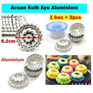3pcs/9pcs Aluminium Round Kuih Ayu Mould / Alloy Acuan Apam Puteri Ayu Mold /Jelly Mould / Pudding Mould