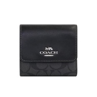 [Coach] Half Wallet CE930 Signature Mini Wallet Women (SVTSQ Graphite Black)