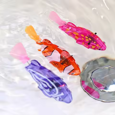 Children's Party Ectronic Fish Light Induction Shower Interactive Swimming Water Play Pet Simulation