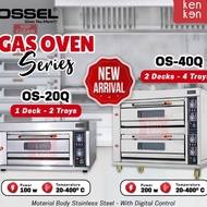 OSSEL Oven Gas Besar 1 Deck 2 Trays Oven Roti Gas Gas Deck Oven Roti 1