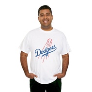 Los Angeles Dodgers T Shirt White & Black Cotton Unisex Baseball