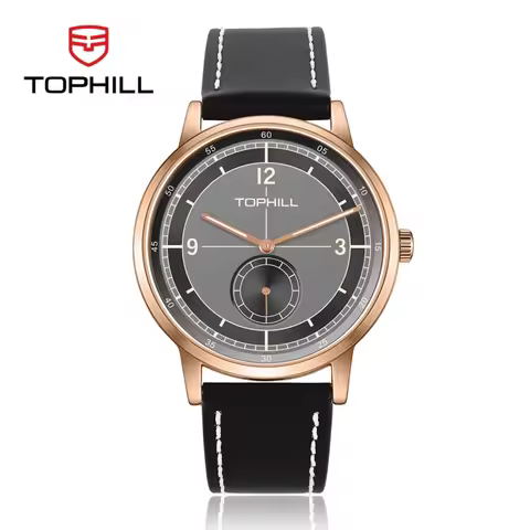 TOPHILL 40mm 1L45 Vintage Men's Watch Retro Business Design Japanese Quartz Movement Sapphire Glass 