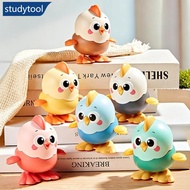 STUDYTOOL Colorful Wind-up Hopping Chick Clockwork Swing Crawling Toy Toddlers Educational Interacti