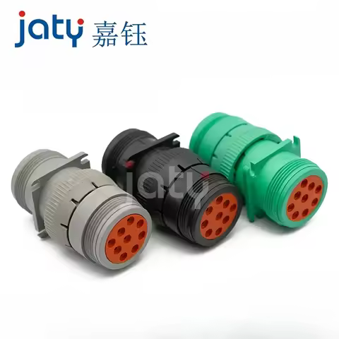 1set Deutsch 9-Pin Waterproof Connector HD16-9-96S Automotive Diagnostic Tool Round Plug Green Gray 