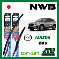 TAIHOAUTO NWB Wiper Blade Set Mazda CX5 24"+18" Wiper Mazda CX5 Wiper Blade Mazda CX5