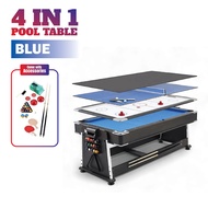 Pool Table 4 in 1 Meja pool tennis Ping pong Air hockey Desk top hoki multipurpose multi game two si