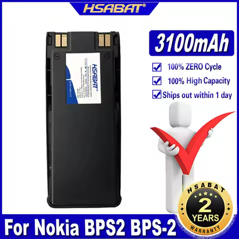 HSABAT 3100mAh BPS2 BPS-2 BPS-2N Battery for Nokia 6185 6138 5180 5170 5160 5150 5125 6110 6310I 631