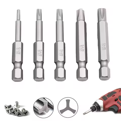 5Pcs 50mm Y Shaped Screwdriver Bits 1/4Inch Hex Shank Y Type Bit Y3 Y4 Y5 Y6 Y8 Hand Tools Herramien