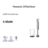 PANASONIC MX-GS1 Hand Blender 600W Single Speed MX-GS1WSK 4 Blades Easy To Grip Stainless Steel Shaf