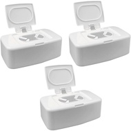 VOSAREA Baby Wipes Box Dispenser Diaper Wipes Dispenser, 3pcs Tissue Storage Box Case Refillable Dis