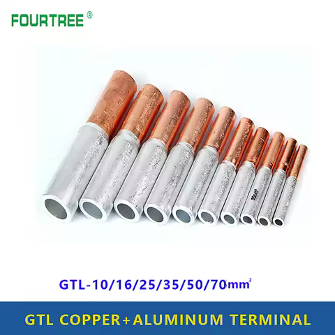 GTL-10/16/25/35/50/70 Compression Copper Aluminum CU-AL Tube Bimetallic Crimp Terminal Cable Wire Co