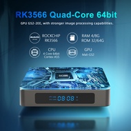 กล่องรับสัญญาณ11.0แอนดรอยด์ X96X6 RK3566 U Disk HD แบบเสียบได้8K Dual Band WIFI RAM 8GB รอม128GB กล่