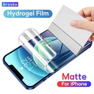 Aresko Front Matte Hydrogel Soft Film For Iphone 14Plus 13 12 11Pro Max Mini 7/8 XR X XS 7P/8P Screen Protector Frosted Screen Film