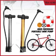 NARIO Dual Head Basikal Pam Bicycle Pump Tayar Basikal Road MTB Hand Pump Bola Football Basketball T
