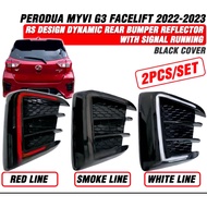 Perodua Myvi 2022-2025 G3 RS Design Rear Bumper Reflector+Running Signal 35