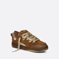 DIOR/DIOR Men's Brown Suede Oblique Printed BY ERL B9S Skateboard Sneakers