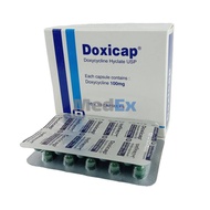 Doxicap Doxycycline Hyclate USP 100mg Capsules Box with 100 Capsules in Blister Pack