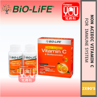 [YOU PHARMACY] BIO-LIFE NON ACIDIC VITAMIN C & BIOFLAVONOIDS 2X90S