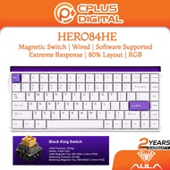 AULA HERO 84HE Magnetic Mechanical Keyboard RT0.01 8Khz Wired with RGB Light Box Low Latency Keyboar