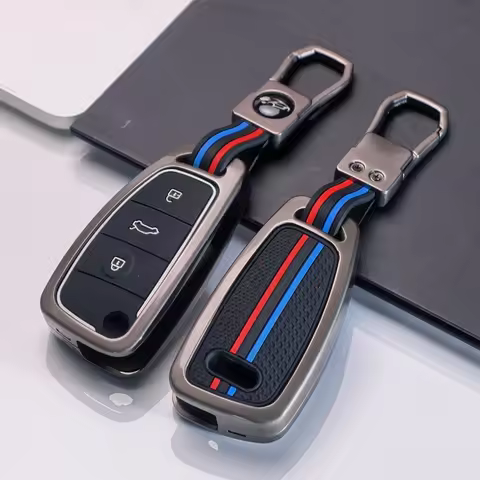 Zinc Alloy Silicone Car Key Case Cover Fob For Audi A4 B7 A6 C5 C6 A1 A3 8P TT Q3 Q2 Q7 TTS R8 S3 S6