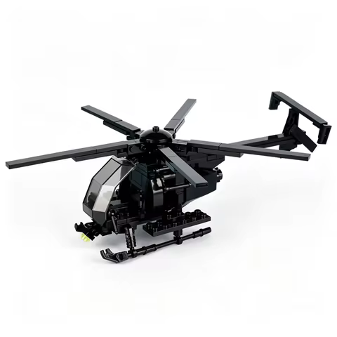 MOC City Military Helicopter AH-6 Little Bird 197PCS Model Building Blocks Assemble Bricks Toys for 