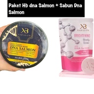Body WHITENING PACKAGE (HB DNA SALMON + SALMON DNA SOAP) ORIGINAL BPOM