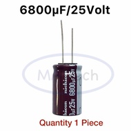6800uf 25V capacitor 6800uF/25Vdc คาปาซิเตอร์ 6800uF25V ขนาด 16.0x30.0 mm จำนวน 1 ชิ้น