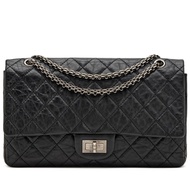 Chanel Black Quilted Aged Calfskin 2.55 Reissue 227 Double Flap Ruthenium Hardware, 2009-2010