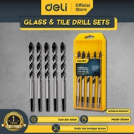 Deli Drills Set / Set Mata Bor Kaca Keramik Tombak Isi 5 DL-B8005T