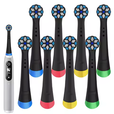 4 8 12 Count Rotation Replacement Brush Heads, Toothbrush Head Compatible with Oral B iO 2/3/4/5/6/7