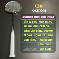 Vợt cầu lông Astrox 88D Pro 2024 bản đẹp khung Carbon trợ lực căng sẵn 105kg tặng kèm quấn cán và tú