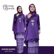 [DARK PURPLE] BAJU KURUNG QUEEN PERMAISURI AGONG VIRAL[KURUNG SONGKET + CAPE]