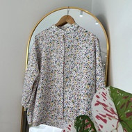 Henna flora blouse flowy