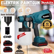 Electric Spray Gun Cordless Spray Paint Sprayer 1000ml Tank Penyembur Cat Bateri Mesin Cat Rumah Spr