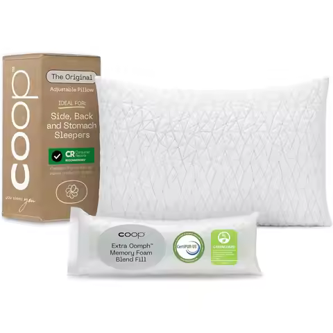Original Adjustable Pillow, King Size Bed Pillows for Sleeping, Cross Cut Memory Foam Pillows - Medi