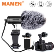MAMEN 3.5mm Plug Camera Microphone Condenser Recording Microfone Ultra-wide Audio Studio MIC For Canon Nikon DSLR DV Vlog