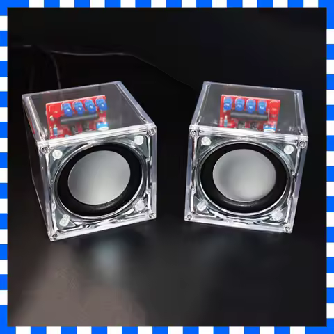 Small Speaker Making Kit Electronic DIY Parts Transparent Speaker Parts Skill Welding Training Acces
