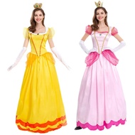 Costume Super Mario Princess Peach Cos Costume Snowy Cos Game 2024 for Carnival Party Fantasia Fancy Dress