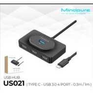 Mindpure USB Hub Type C 3.0 4 Ports | USB PC Laptop Port Booster US021 0.3meter 1meter 1m 0,3m 0.3 m