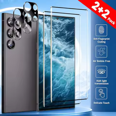 2+2PCS Tempered Glass For Samsung Galaxy S20+ S20 S20 FE Camera Lens Screen Protector For Samsung Ga