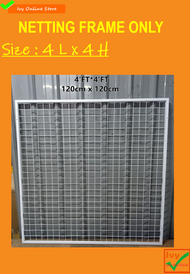 Netting Frame W120cm x H120cm 18mm x 18mm Thickness 5cm x 5cm Width Stainless Steel Hanging Display